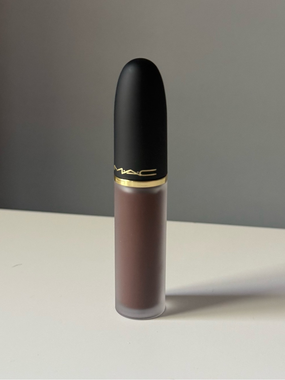 MAC Cosmetics Powder Kiss Lip + Cheek Mousse - Chestnut (Deep warm brown)